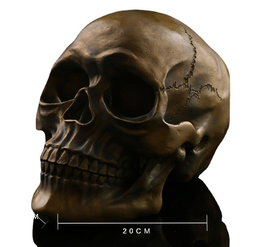 Antique Bronze Skull Decor for Gothic-Style Home Interiors