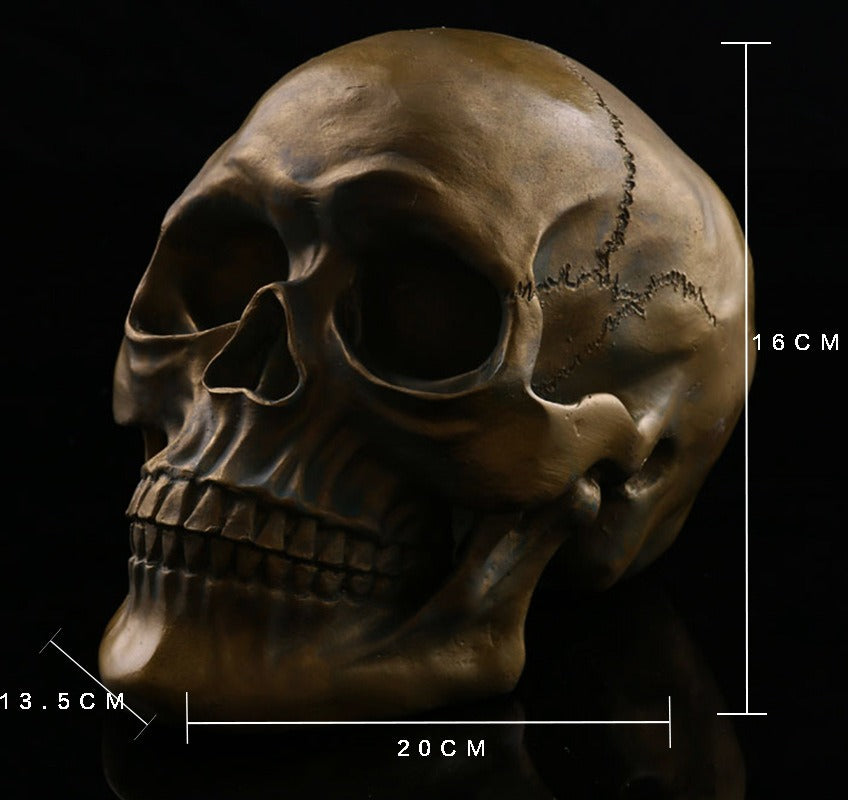 Antique Bronze Skull Decor for Gothic-Style Home Interiors