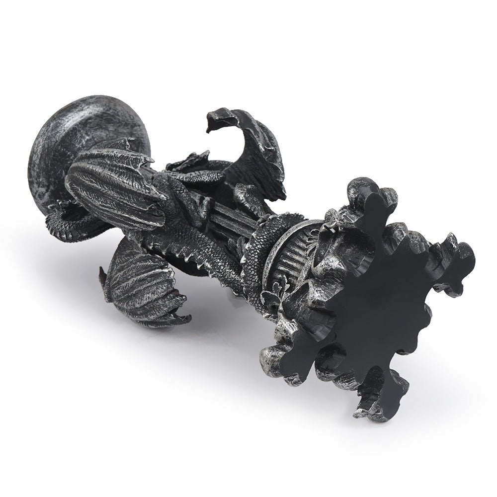 Resin Skull Candlestick Holder | Gothic Dragon Decor