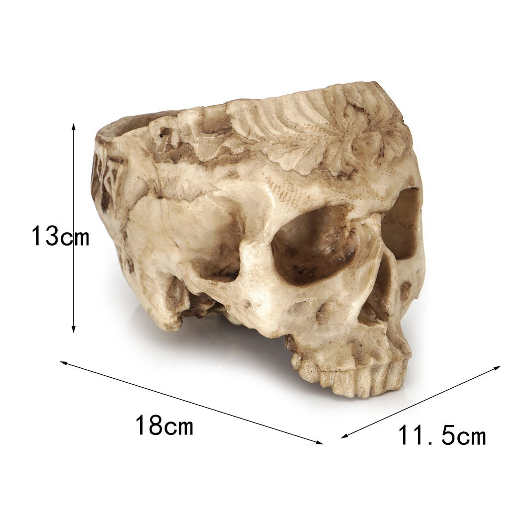 Skull Head Flower Pot for Dramatic Succulent Decor