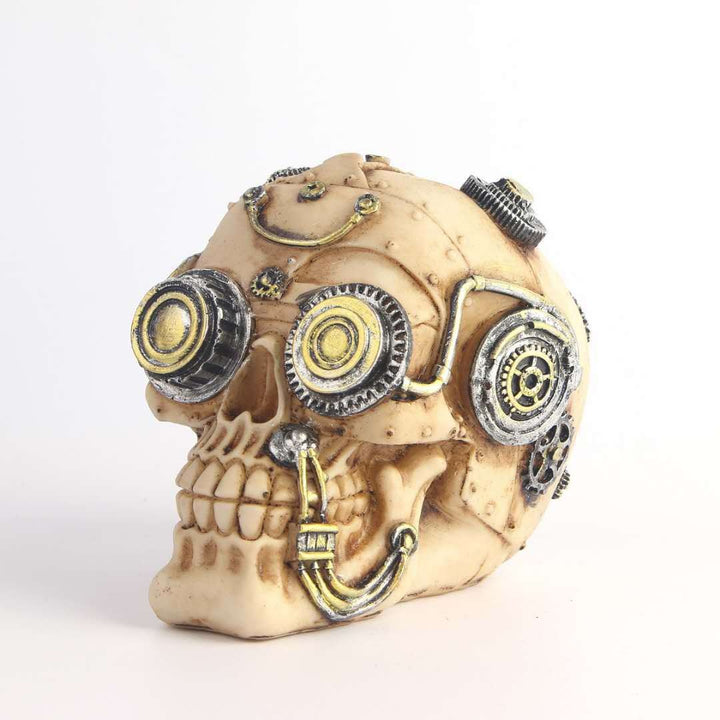 Mechanical Skull Decor for Steampunk Gothic Displays