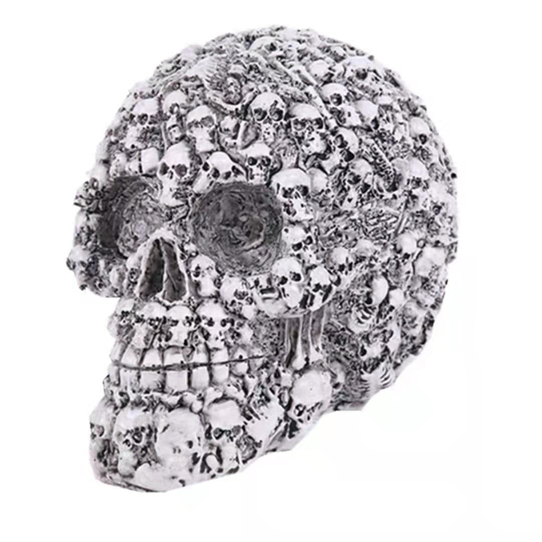 Resin Skull Ornament for Dramatic Gothic Home Displays