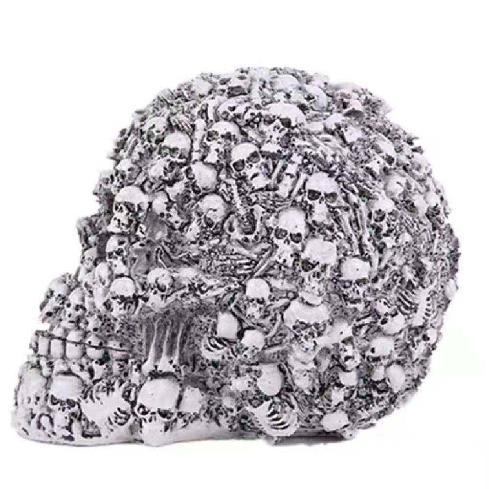 Resin Skull Ornament for Dramatic Gothic Home Displays