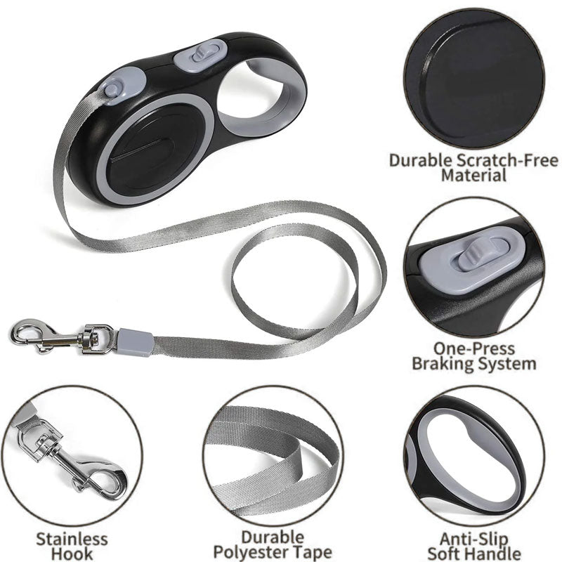Retractable Dog Leash for Secure, Flexible Daily Walks