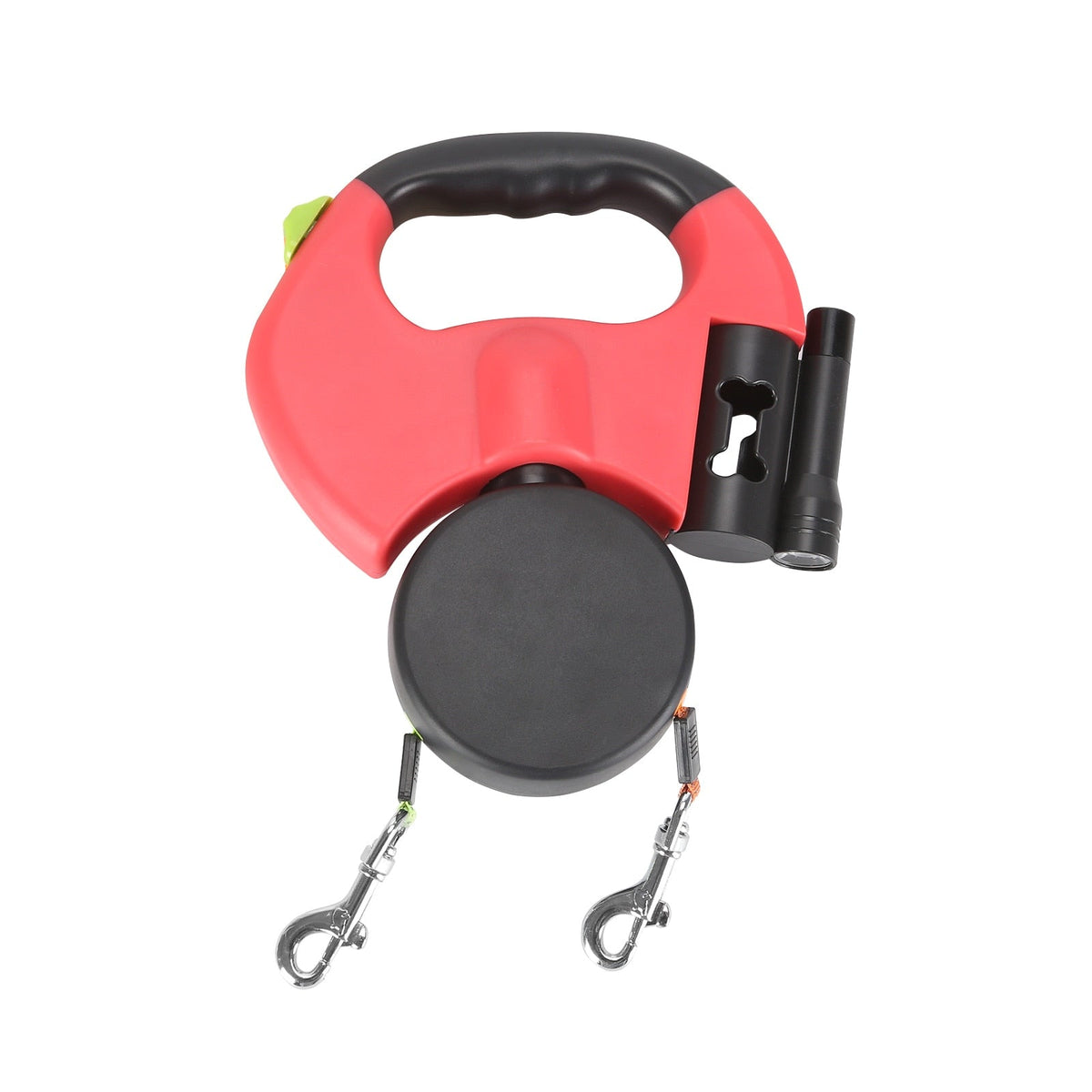 Dual Retractable Dog Leash for Two Tangle-Reduced Walks