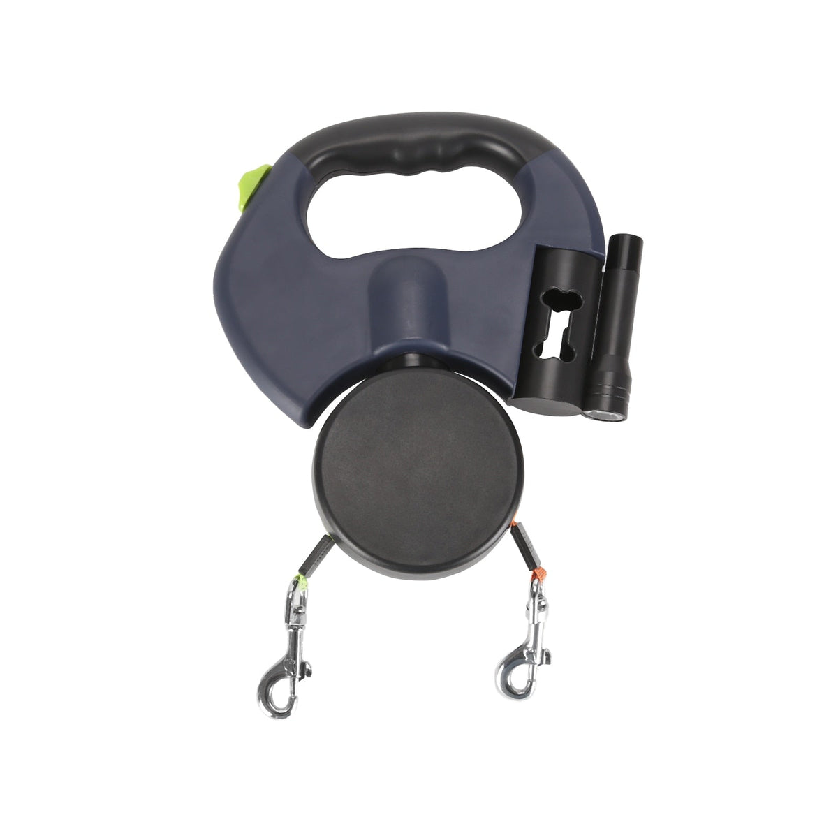 Dual Retractable Dog Leash for Two Tangle-Reduced Walks