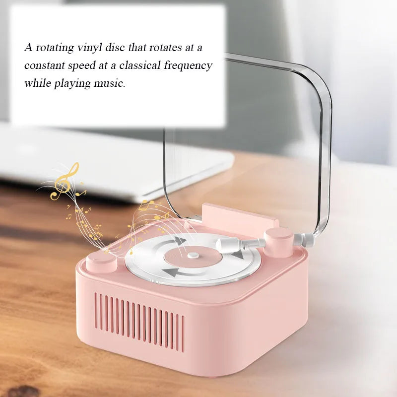 Retro Vinyl Bluetooth Speaker With Long Battery Life