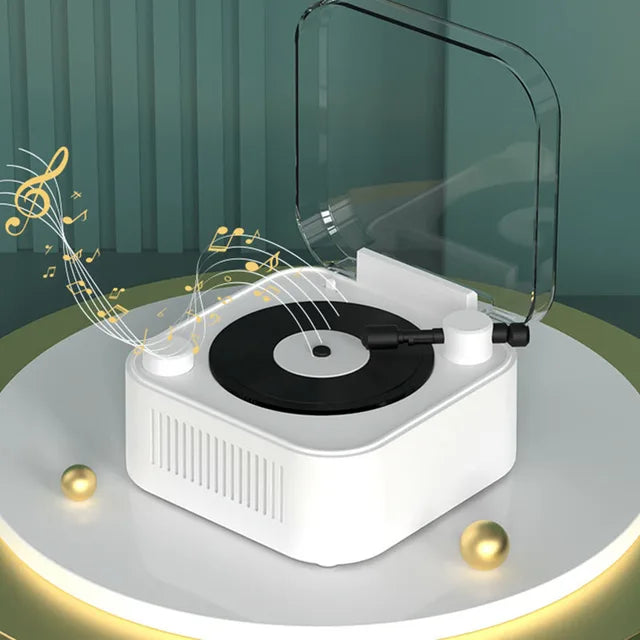 Retro Vinyl Bluetooth Speaker With Long Battery Life