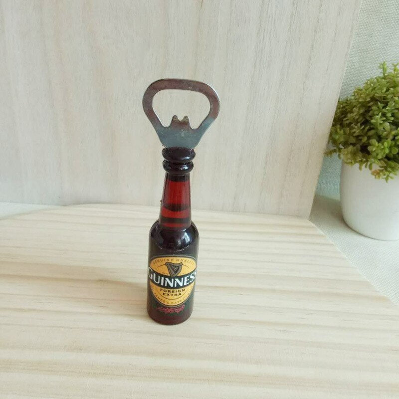 Retro Mini Beer Bottle Opener Magnet for Fridge Decor