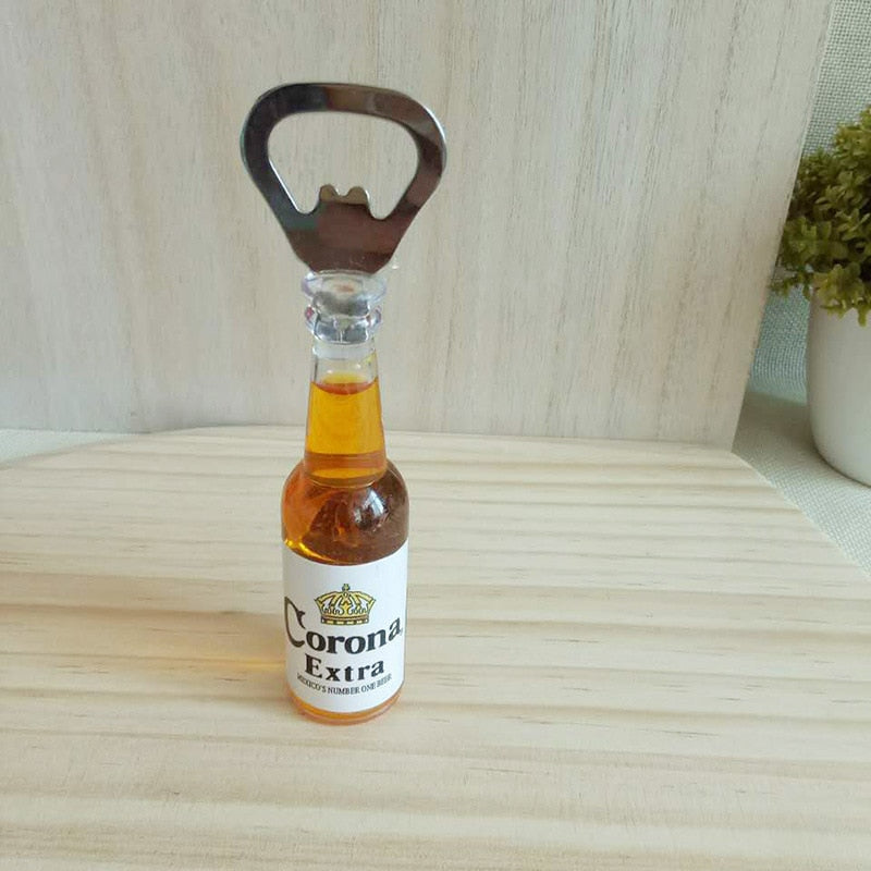 Retro Mini Beer Bottle Opener Magnet for Fridge Decor