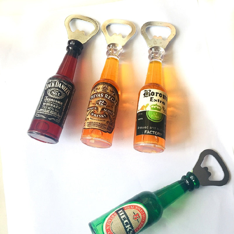 Retro Mini Beer Bottle Opener Magnet for Fridge Decor