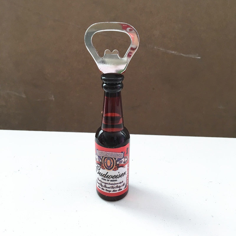 Retro Mini Beer Bottle Opener Magnet for Fridge Decor
