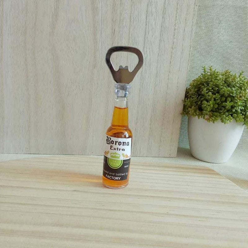 Retro Mini Beer Bottle Opener Magnet for Fridge Decor