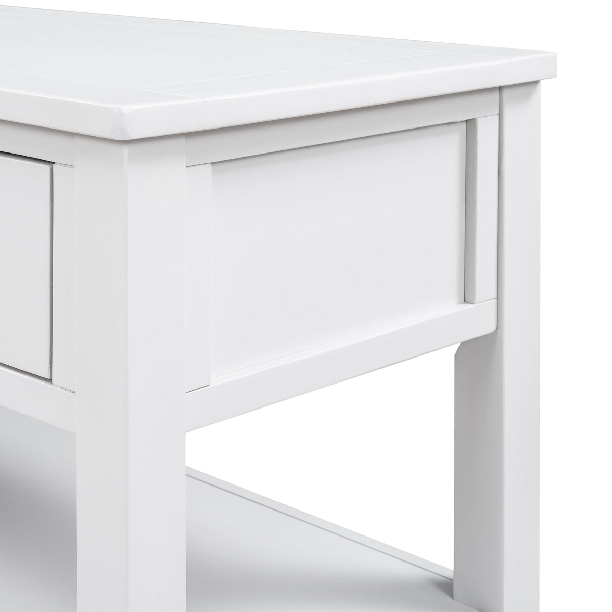 Retro Pine Console Table with Drawers and Shelves