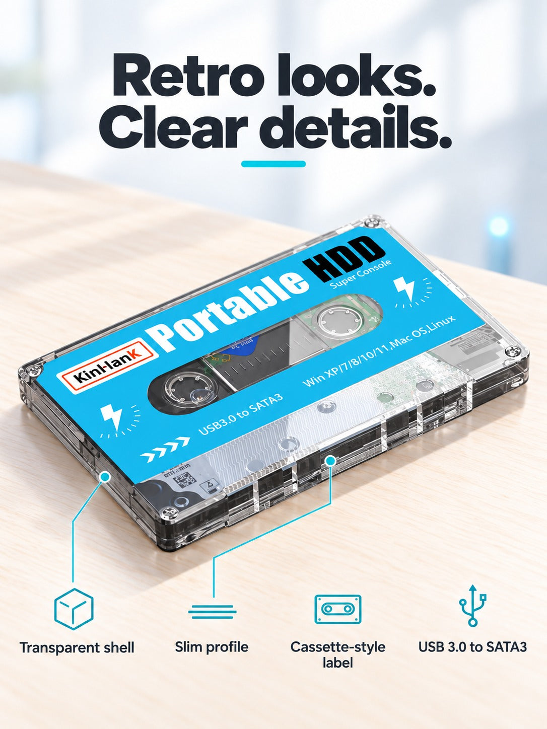 Retro Game Portable Hard Drive 500GB for Batocera