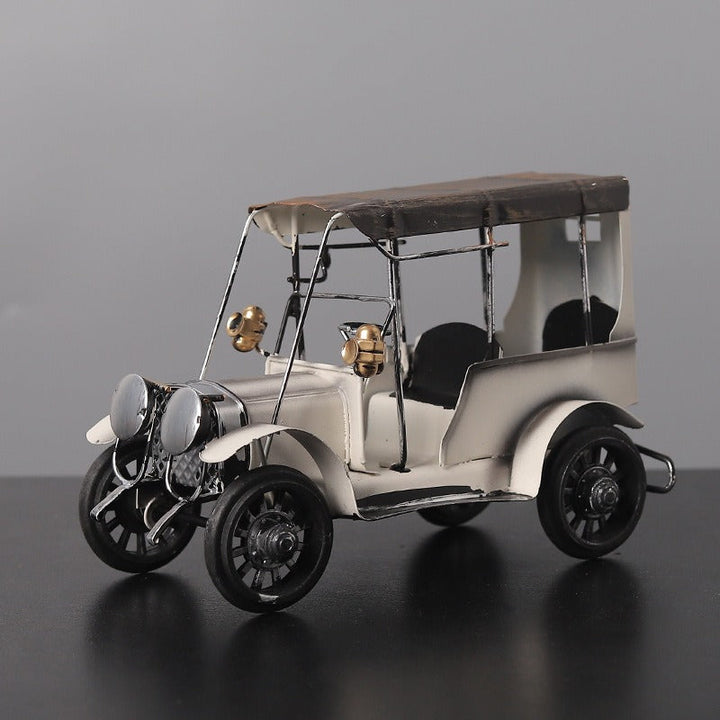 Retro Metal Car Ornament for Nostalgic Home Decor Display