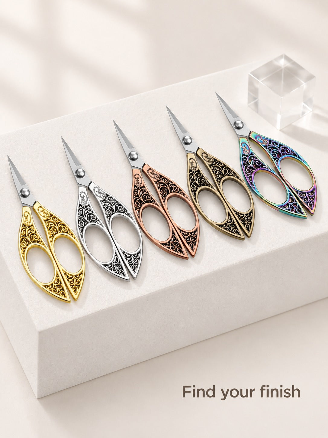 Retro Pointed Filigree Tailor Scissors for Thread Trimming
