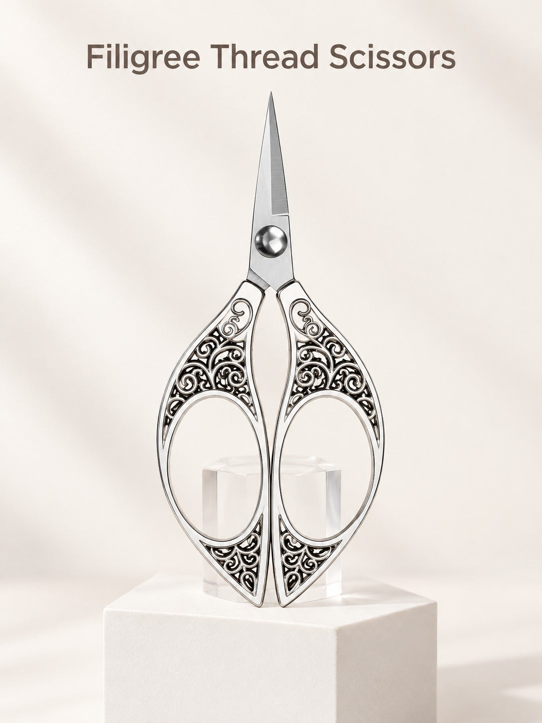 Retro Pointed Filigree Tailor Scissors for Thread Trimming