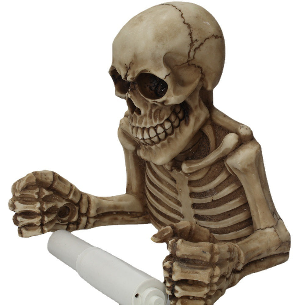 Skull Toilet Paper Holder | Gothic Bathroom Accent