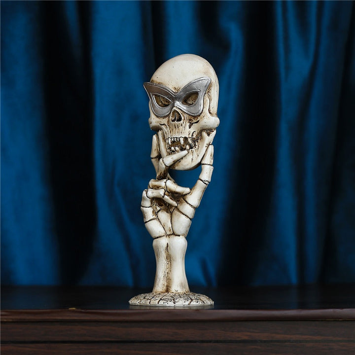 Skull Tabletop Mirror – Gothic Vanity Decor Accent