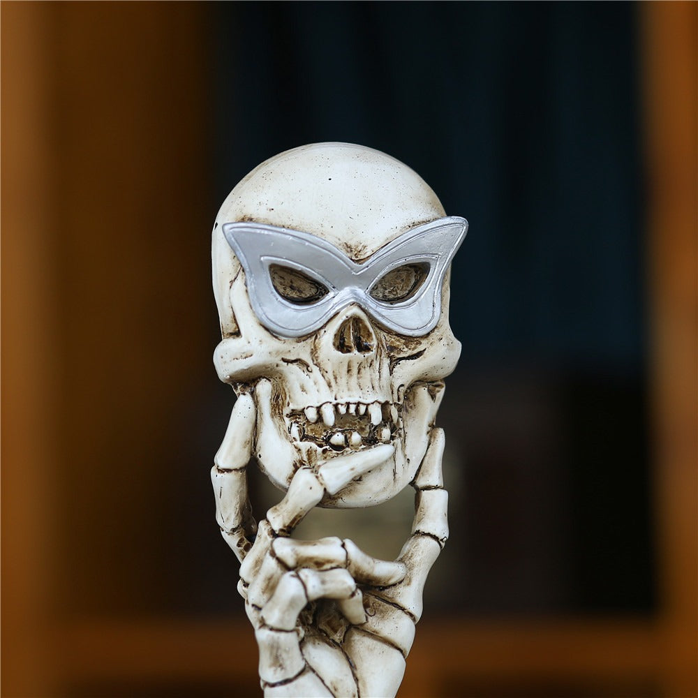 Skull Tabletop Mirror – Gothic Vanity Decor Accent