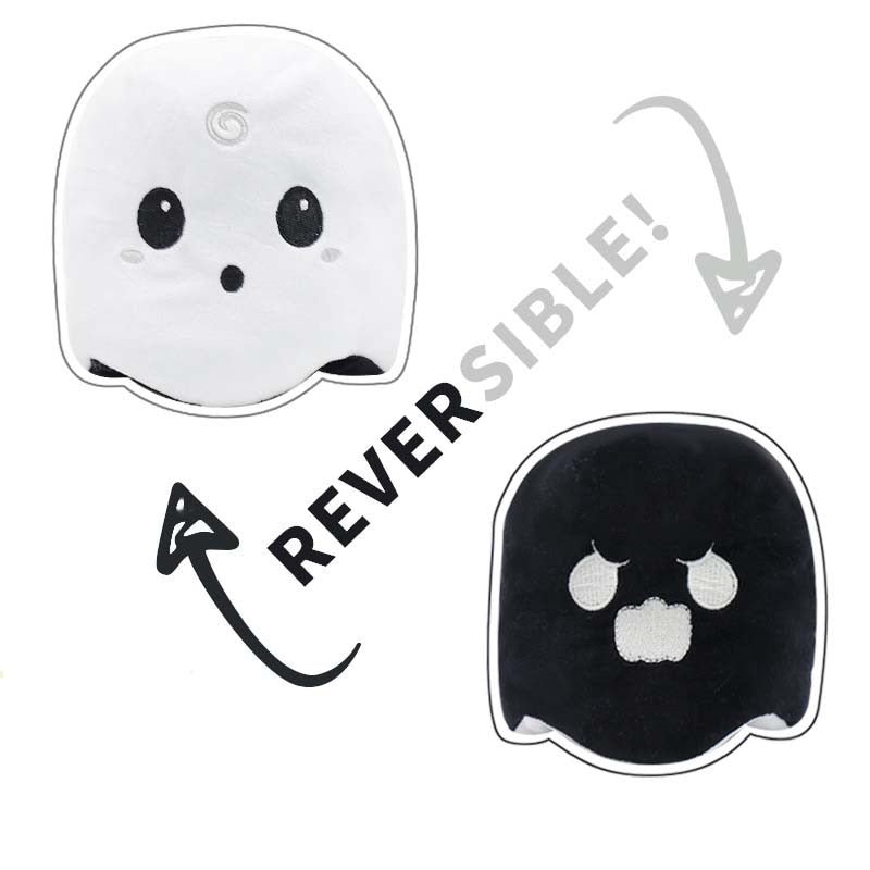 Reversible Flip Plush Toy - Ghost to Santa Snowman Doll