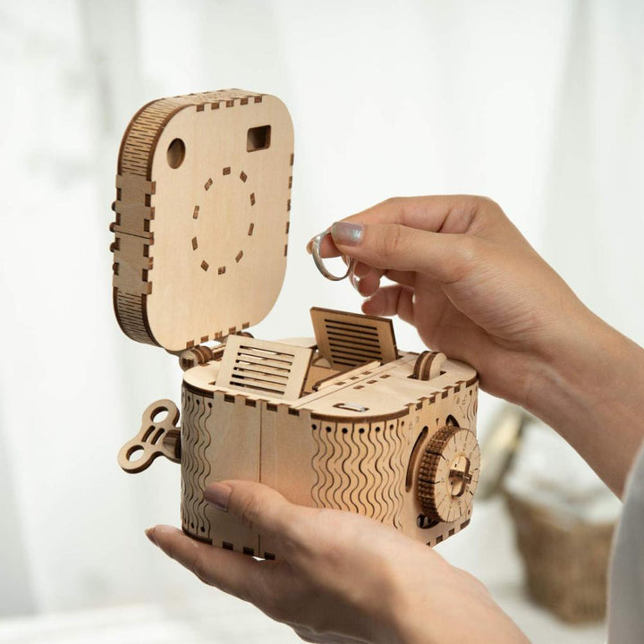 DIY Wooden Puzzle Treasure Box | 123-Piece Keepsake