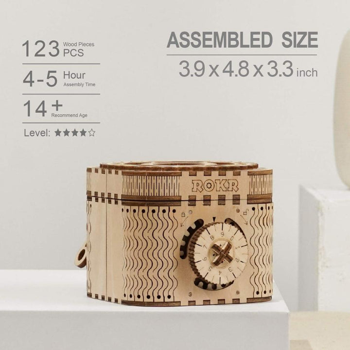 DIY Wooden Puzzle Treasure Box | 123-Piece Keepsake