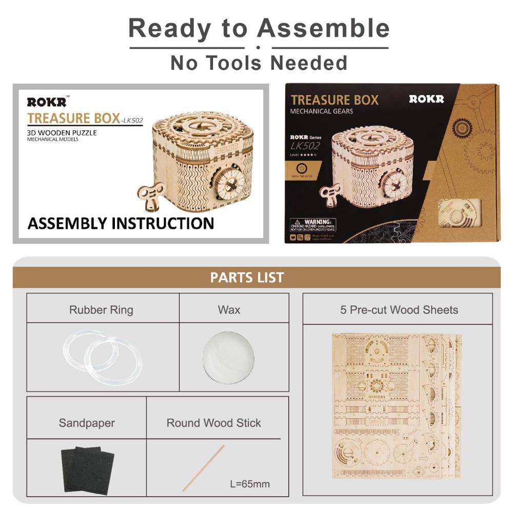 DIY Wooden Puzzle Treasure Box | 123-Piece Keepsake