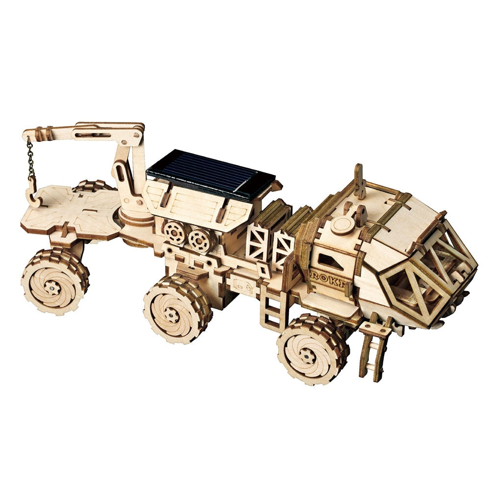 Solar Wooden Model Building Kit for Screen-Free STEM