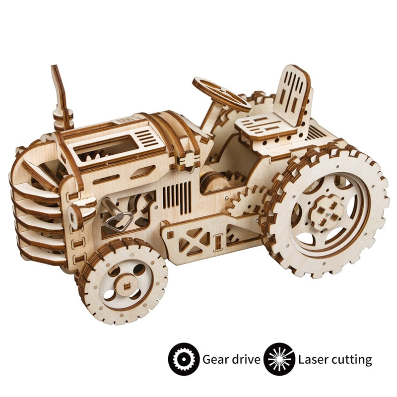 DIY Wooden Mechanical Model Kit for Screen-Free Fun