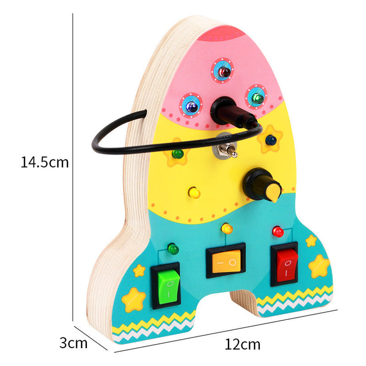 Rocket Switch Busy Board for Hands-On Screen-Free Play
