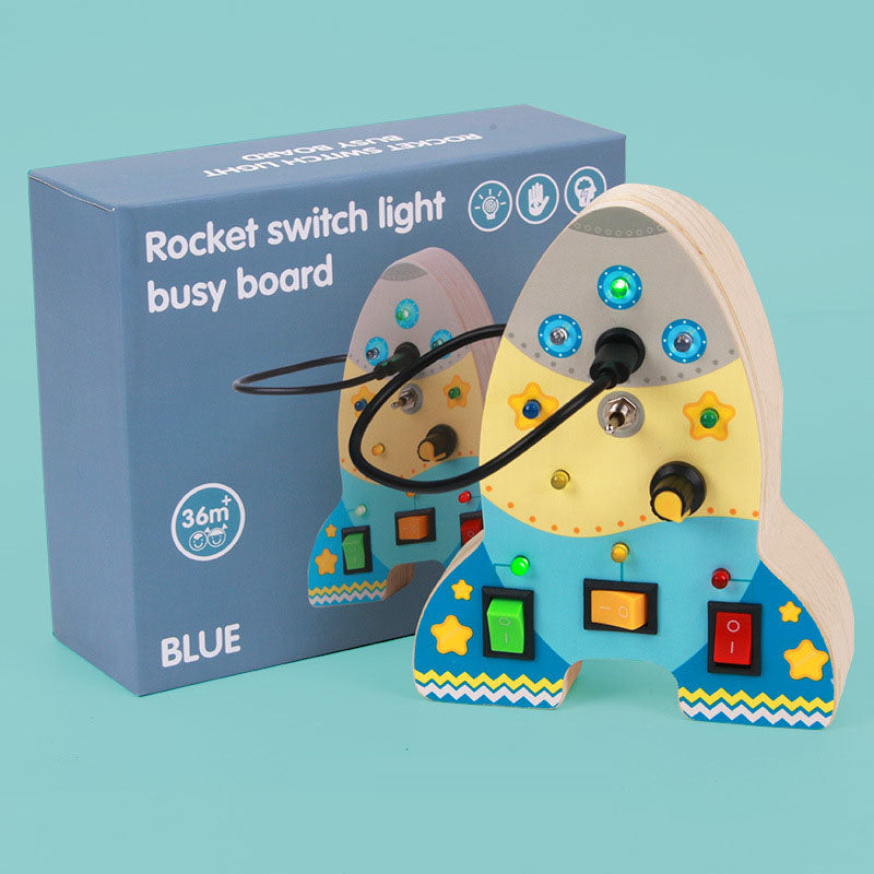 Rocket Switch Busy Board for Hands-On Screen-Free Play