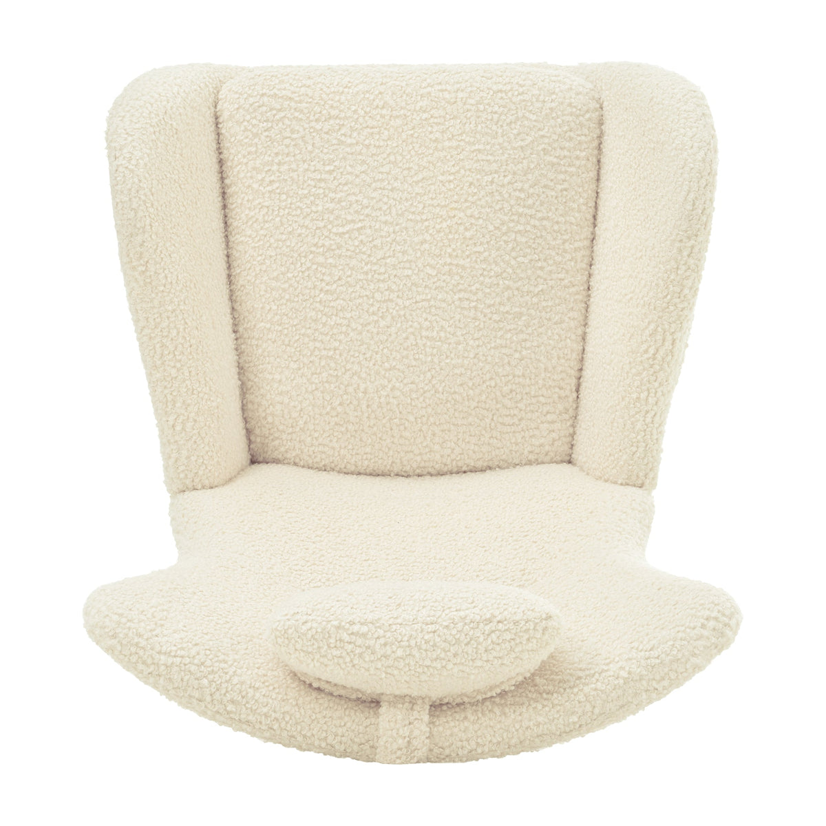 Cream Rocking Chair with High Back for Nursery Comfort