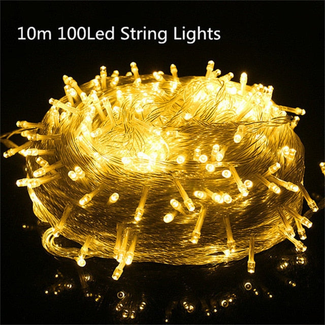 10m LED String Lights for Warm Christmas Ambience