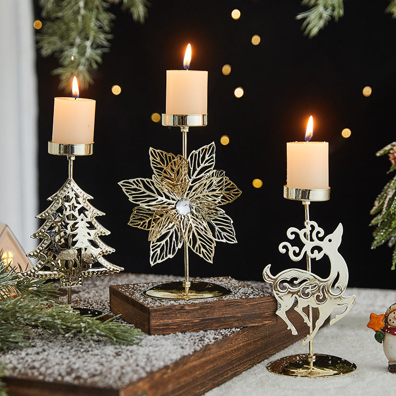 Christmas Candle Holder Tray for Elegant Centerpieces