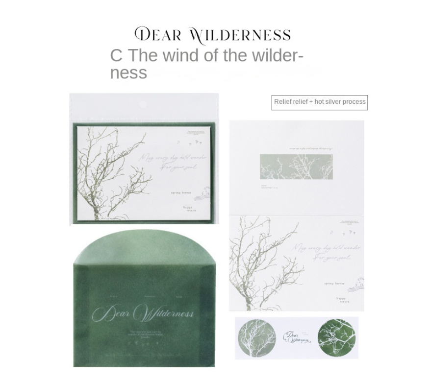 Embossed Botanical Greeting Card for Heartfelt Messages