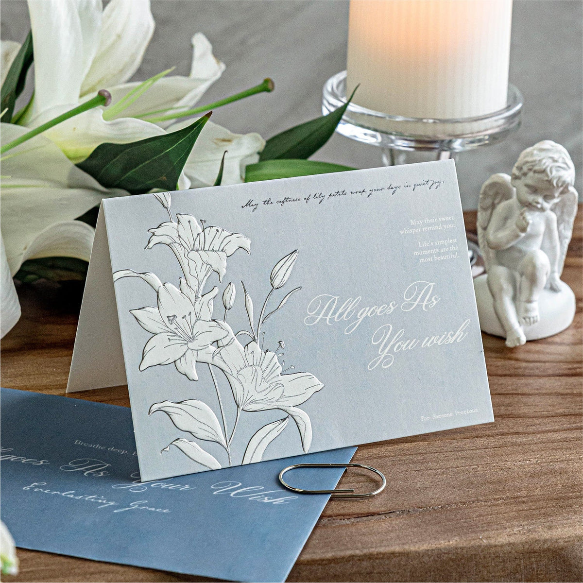Embossed Botanical Greeting Card for Heartfelt Messages
