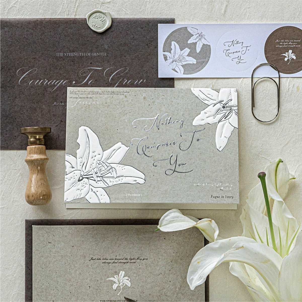 Embossed Botanical Greeting Card for Heartfelt Messages