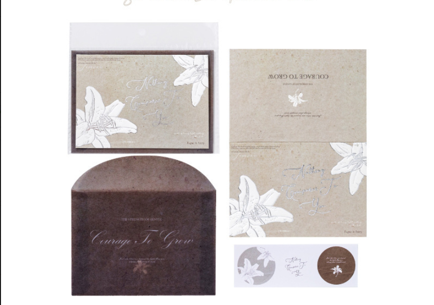 Embossed Botanical Greeting Card for Heartfelt Messages