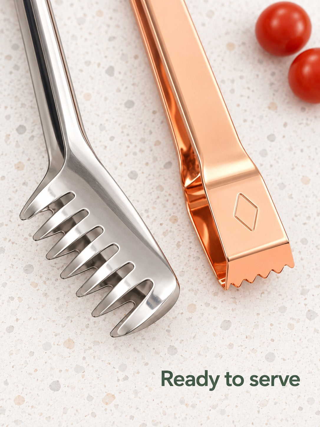 Rose Gold Stainless Steel Ice Clip for Bars & Buffets