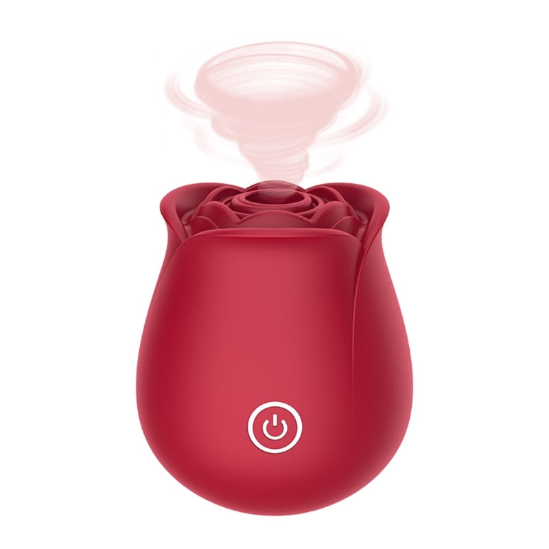 Rose Suction Vibrator With Powerful Bubbling Vibration