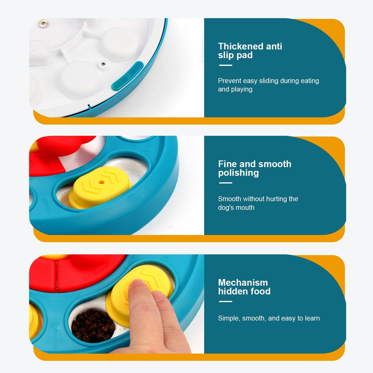 Rotating Slow Feeder Dog Bowl for Mental Enrichment