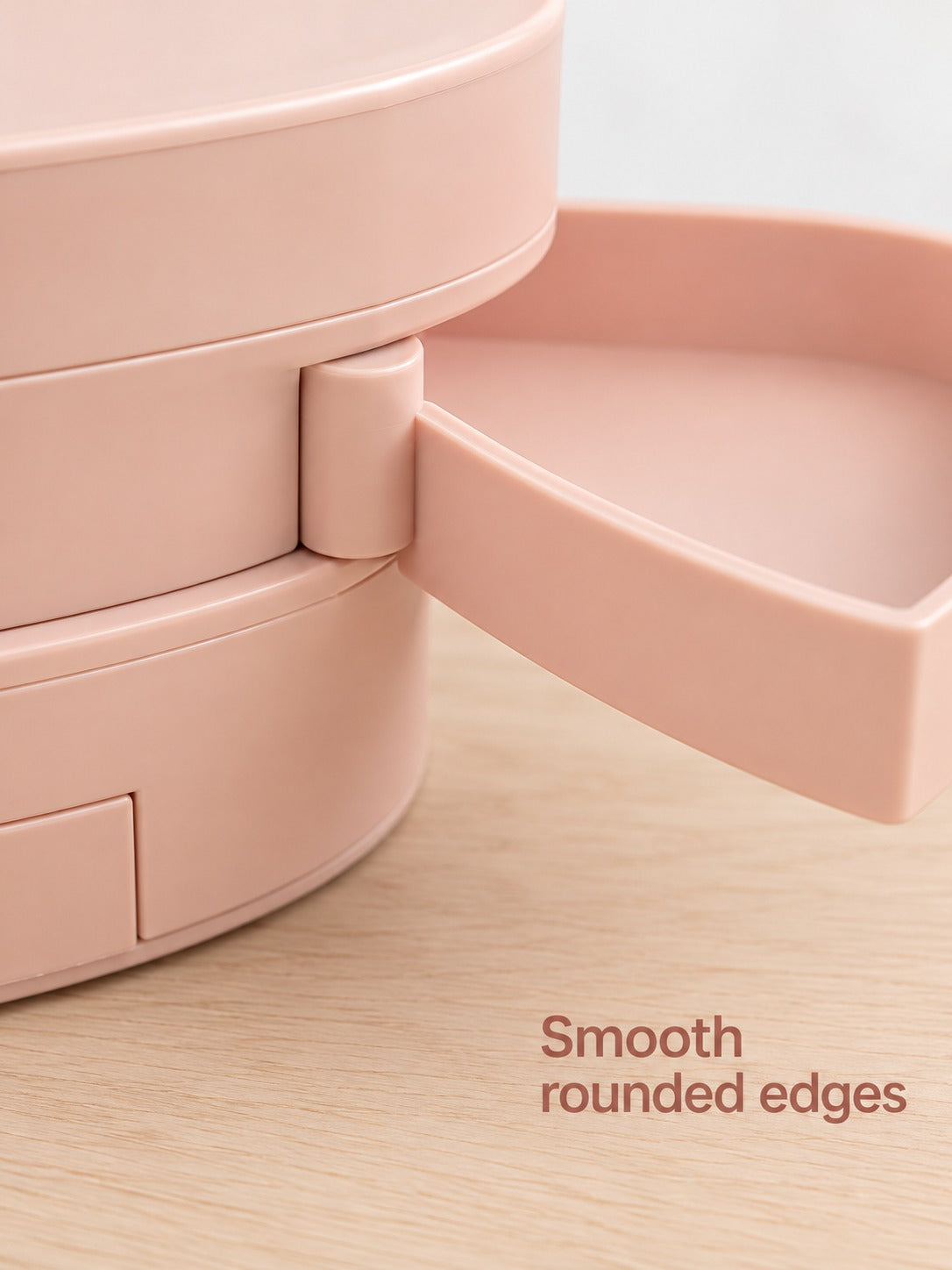 Rotating Jewelry Box with Drawers for Necklaces and Earrings