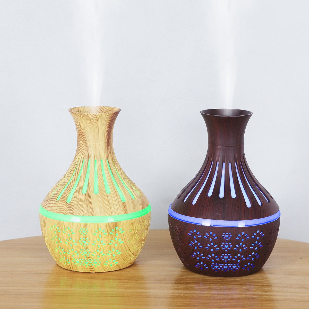 Vase Desk Humidifier with LED Mood Light, 300ml Mist