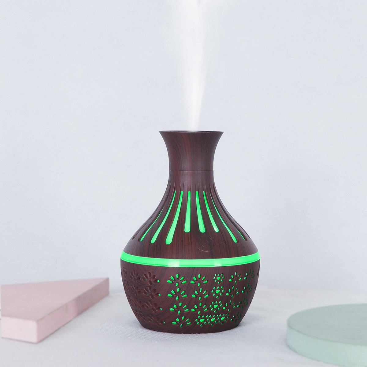 Vase Desk Humidifier with LED Mood Light, 300ml Mist