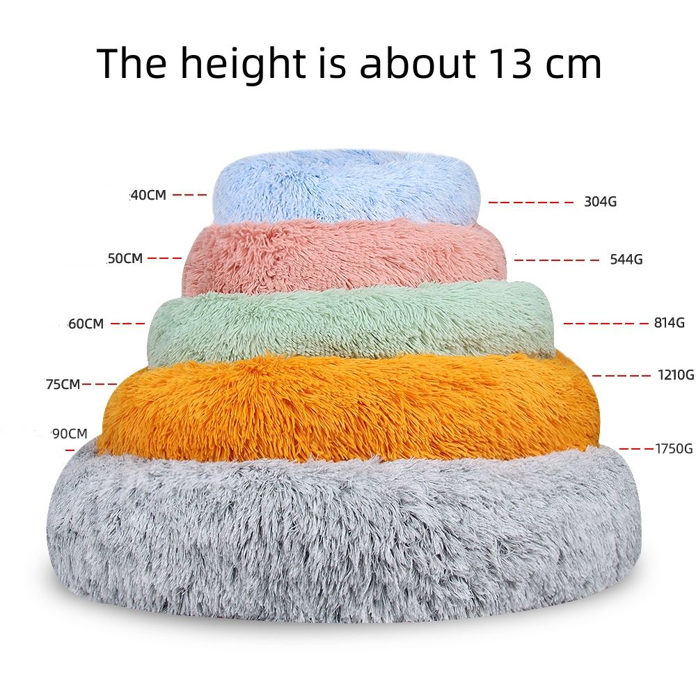 Round Donut Pet Bed for Cats & Small Dogs | Cozy Nest