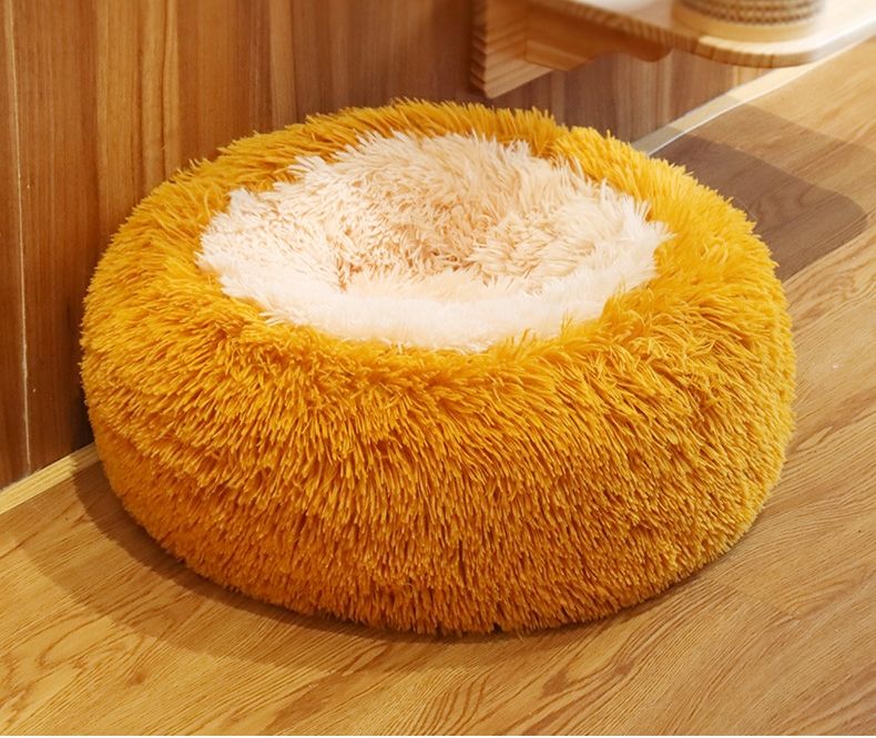 Round Donut Pet Bed for Cats & Small Dogs | Cozy Nest