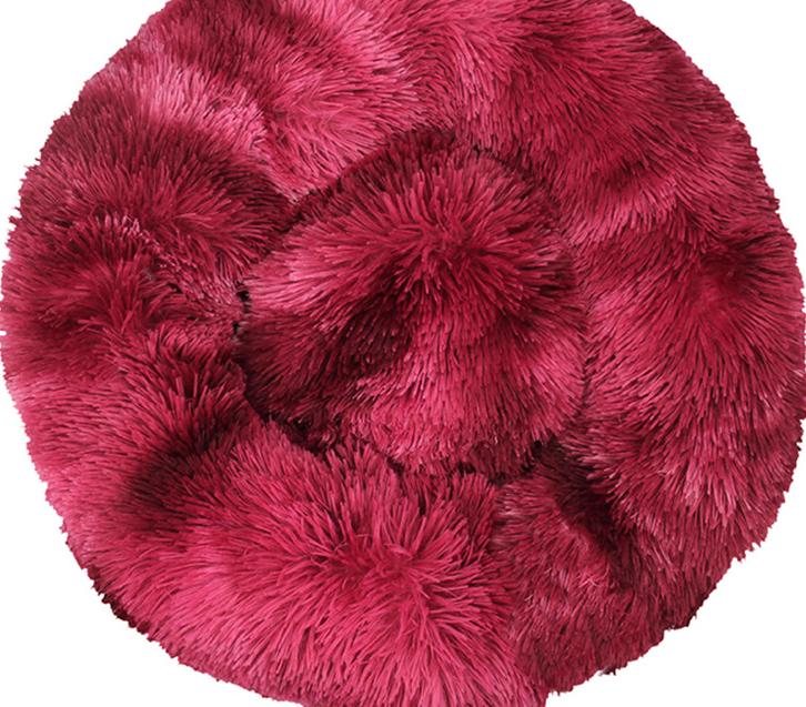 Round Plush Pet Bed for Warm, Secure Cozy Nesting