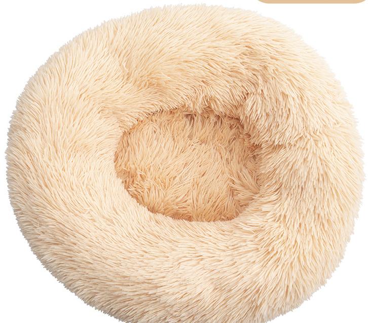 Round Plush Pet Bed for Warm, Secure Cozy Nesting